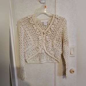 Beaded lace sweater